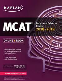 MCAT Behavioral Sciences Review 2018-2019: Online + Book (Kaplan Test Prep)