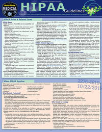 HIPAA Guidelines: a QuickStudy Laminated Reference Guide by Brzezinski ...
