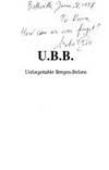 U. B. B., Unforgettable Bergen-Belsen [Paperback] is-mo de is-mo - 1995-01-01