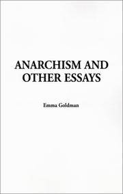 cover of Anarchism and Other Essays