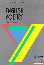 English Poetry (York Handbooks)