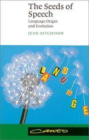 image of The Seeds of Speech: Language Origin and Evolution (Canto)