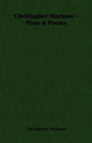 cover of Christopher Marlowe - Plays & Poems