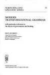 Modern Transformational Grammar: With Particular Reference to the Theory of Government and Binding (North-Holland Linguistic Series)