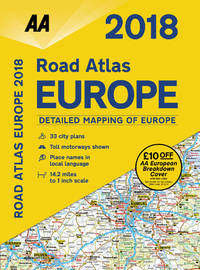 AA Road Atlas Europe 2018