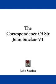 image of The Correspondence Of Sir John Sinclair V1