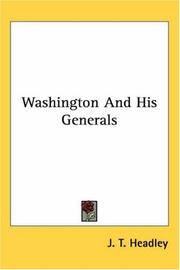 cover of Washington And His Generals