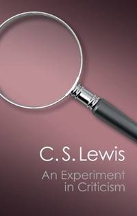cover of An Experiment in Criticism