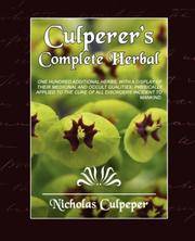 image of Culpeper's Complete Herbal