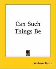 image of Can Such Things Be