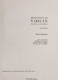 Principles of Violin Playing and Teaching