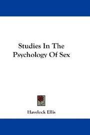 image of Studies In The Psychology Of Sex