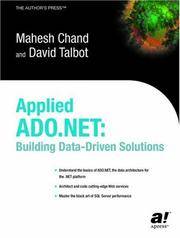 Applied ADO.NET: Building Data-Driven Solutions