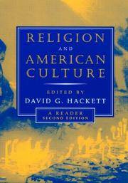 cover of Religion and American Culture: A Reader