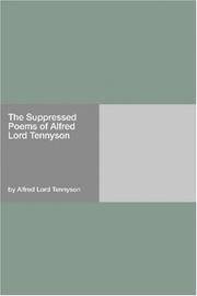 image of The Suppressed Poems of Alfred Lord Tennyson