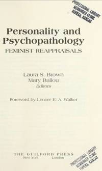 Personality and Psychopathology: Feminist Reappraisals