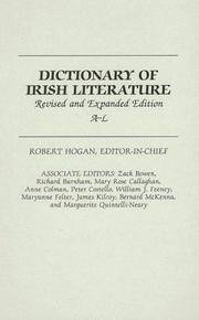 DICTIONARY OF IRISH LITERATURE: A-L - 