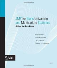 Jmp For Basic Univariate and Multivariate Statistics