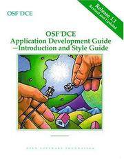 OSF DCE Application Development Guide, Volume I: Introduction and Style Guide Release 1.1
