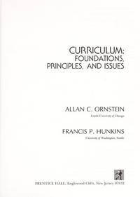 image of Curriculum : Foundations, Principles and Issues