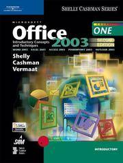 image of Microsoft Office 2003: Introductory Concepts and Techniques, Second Edition (Shelly Cashman)