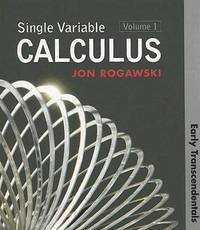 Single Variable Calculus: Early Transcendentals