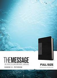 cover of The Message: Black/Slate Leather-Look: The Bible in Contemporary Language