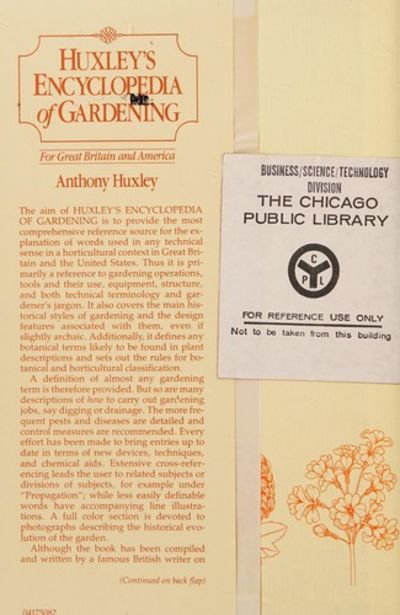 Huxley's Encyclopedia of Gardening