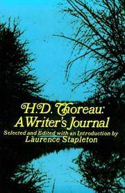 H. D. Thoreau, a Writer's Journal