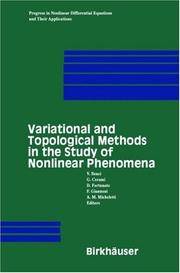 VARIATIONAL AND TOPOLOGICAL METHODS IN THE STUDY OF NONLINEAR PHENOMENA (PROGRESS IN NONLINEAR...