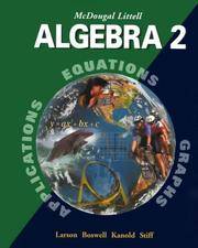 image of McDougal Littell Algebra 2: Student Edition 2001