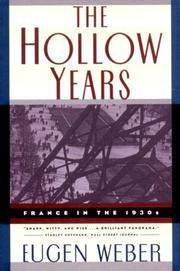 cover of Hollow Years France in the 1930s