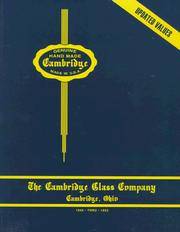 THE CAMBRIDGE GLASS CO. CAMBRIDGE, OHIO (Catalogue 1949-1953) with Value Guide CG-278