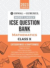 Oswal - Gurukul Mathematics Most Likely Question Bank For ICSE Class 10 (2023 Exam) -...
