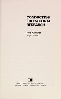 Conducting educational research by Tuckman, Bruce W