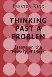 Thinking Past a Problem: Essays on the History of Ideas