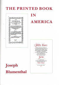 The Printed Book In America