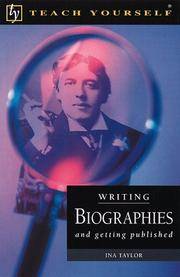 image of Writing Biographies and Getting Published (Teach Yourself)