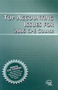 Top Accounting Issues for 2006 CPE Course