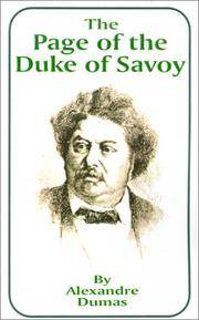 cover of The Page of the Duke of Savoy