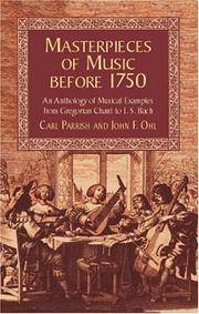 Masterpieces of Music Before 1750 (Dover Books on Music)