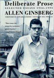 image of Deliberate Prose: Selected Essays 1952-1995