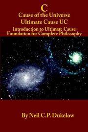 C Cause of the Universe Ultimate Cause UC