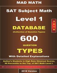 2018 SAT Subject Math Level I Database (Mad Math Test Preparation)