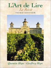 L'Art de Lire: Le R?cit (3rd Edition)