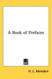 image of A Book of Prefaces