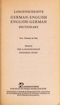 Langenscheidt&#039;s German-English / English-German Dictionary by K g langenscheidt - December 1978