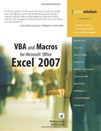 VBA and Macros for Microsoft Office Excel 2007 (Business Solutions)