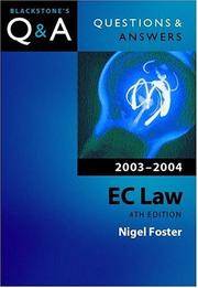 cover of EC Law (Blackstone's Law Q & A S.)
