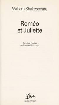 Romeo Et Juliette (Librio Theatre) (French Edition) by William Shakespeare - 2003-09-01